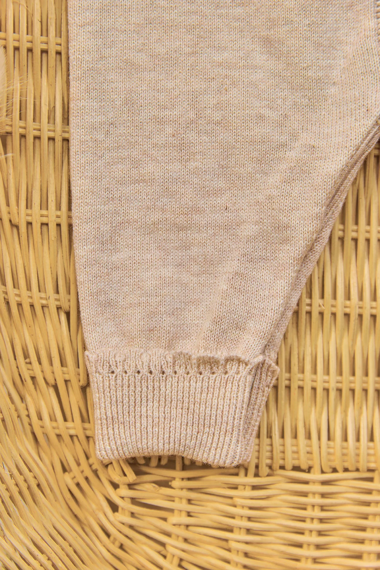 Combinaison beige chiné coton babygirl Tartine et chocolat E26 – Image 4