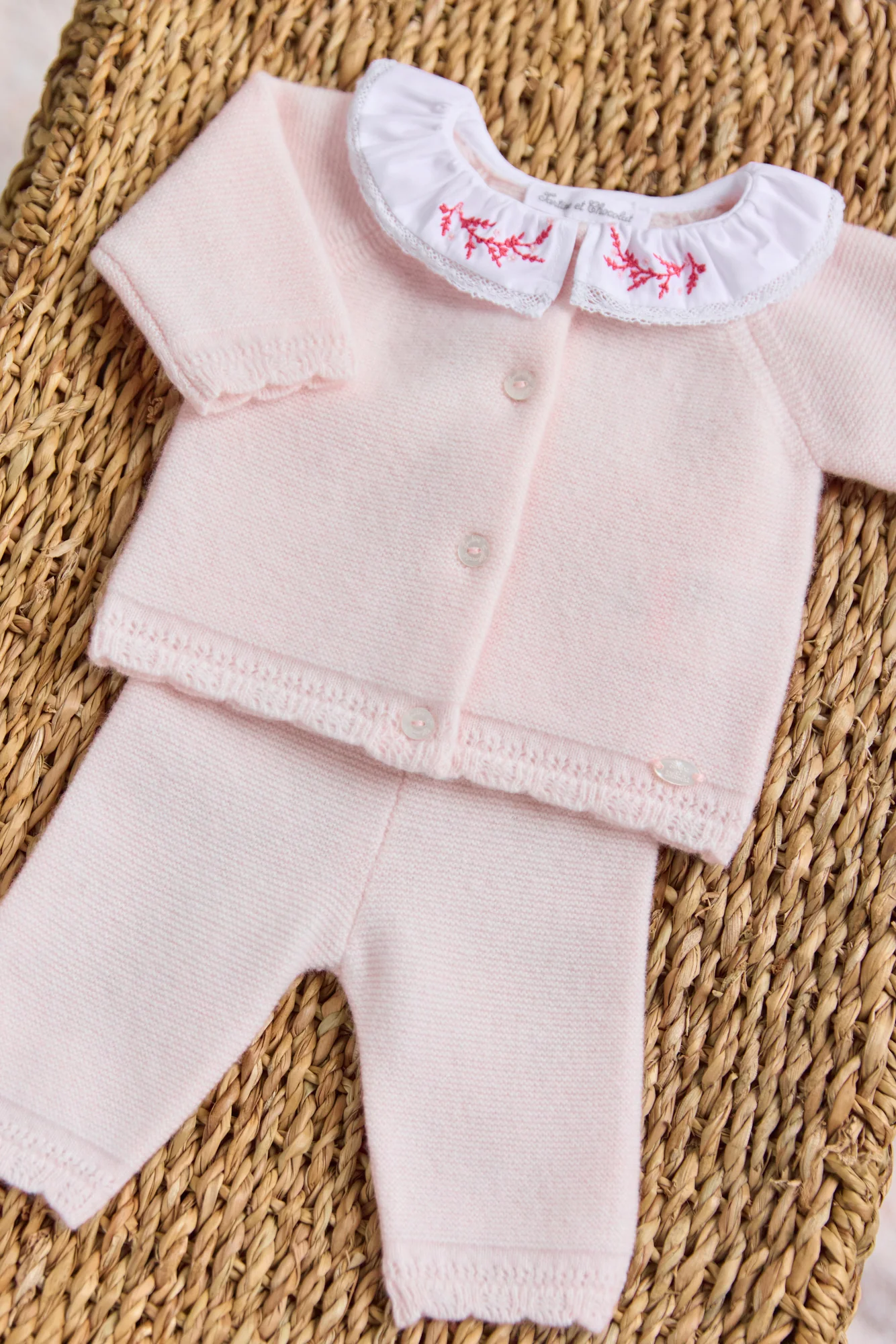 Ensemble col volanté babygirl Tartine et chocolat H25