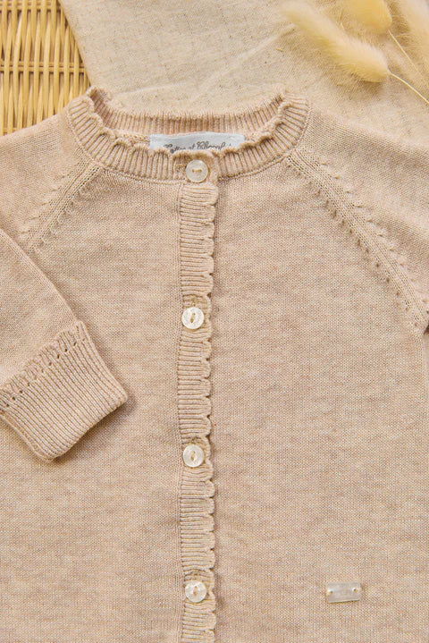 Ensemble long beige chiné cache cœur unisexe Tartine et Chocolat E26 – Image 2