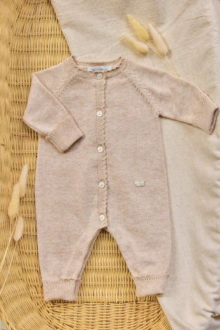 Ensemble long beige chiné cache cœur unisexe Tartine et Chocolat E26