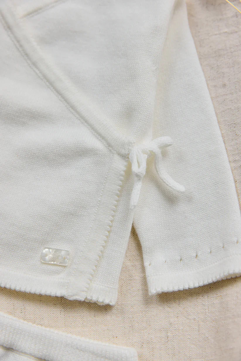 Ensemble long écru coton cache cœur unisexe Tartine et Chocolat E26 – Image 2