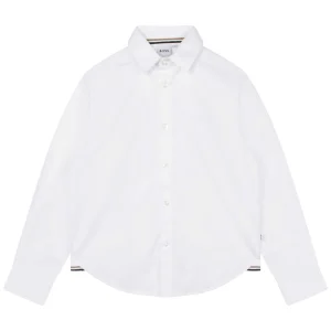 Chemise unie blanche garçon Hugo Boss