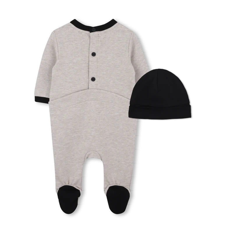 Ensemble pyjama et bonnet écru chiné babyboy Boss H25 – Image 2
