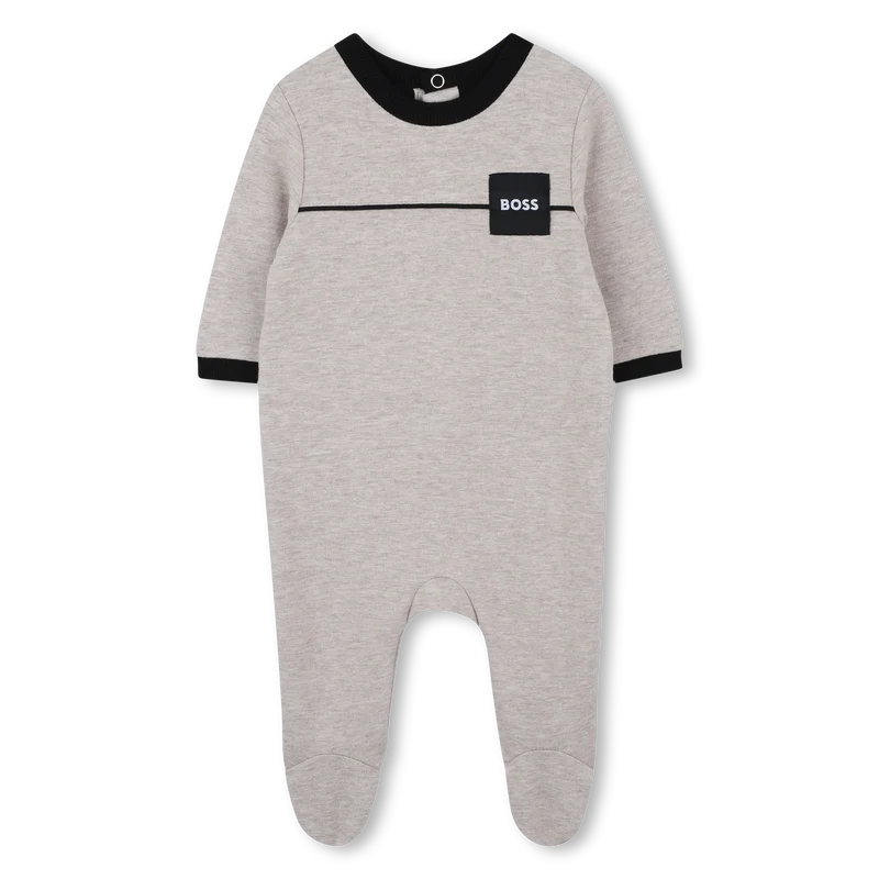 Ensemble pyjama et bonnet écru chiné babyboy Boss H25 – Image 3