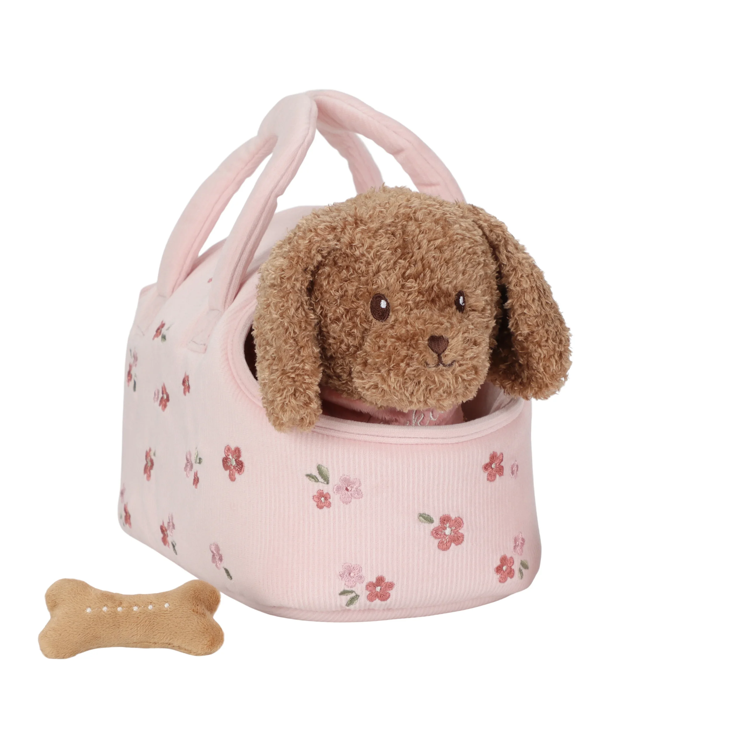 Peluche chien avec sac de transport - Jackie