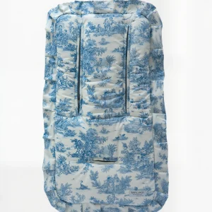 Matelas Toile de Jouy bleue