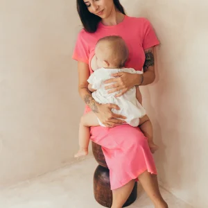 Robe d'allaitement TULUM rose