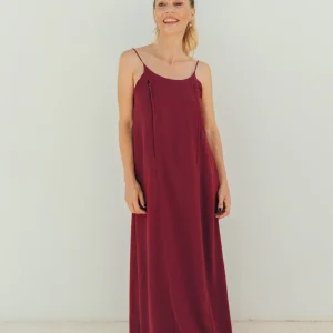 Robe d'allaitement INDIA bordeaux