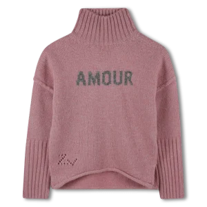Pull en laine wild rose col montant fille Zadig & Voltaire H25