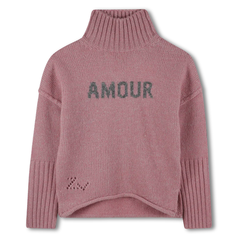 Pull en laine wild rose col montant fille Zadig & Voltaire H25