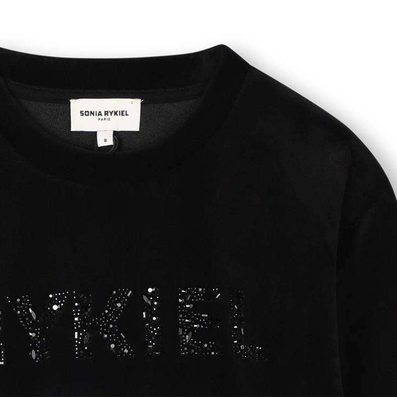 Robe en velours noir fille Sonia Rykiel H25 – Image 3