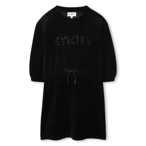 Robe en velours noir fille Sonia Rykiel H25