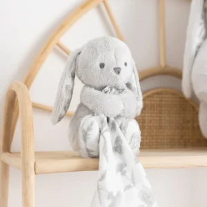 Doudou Augustin le lapin Toile de Jouy grise Tartine et Chocolat