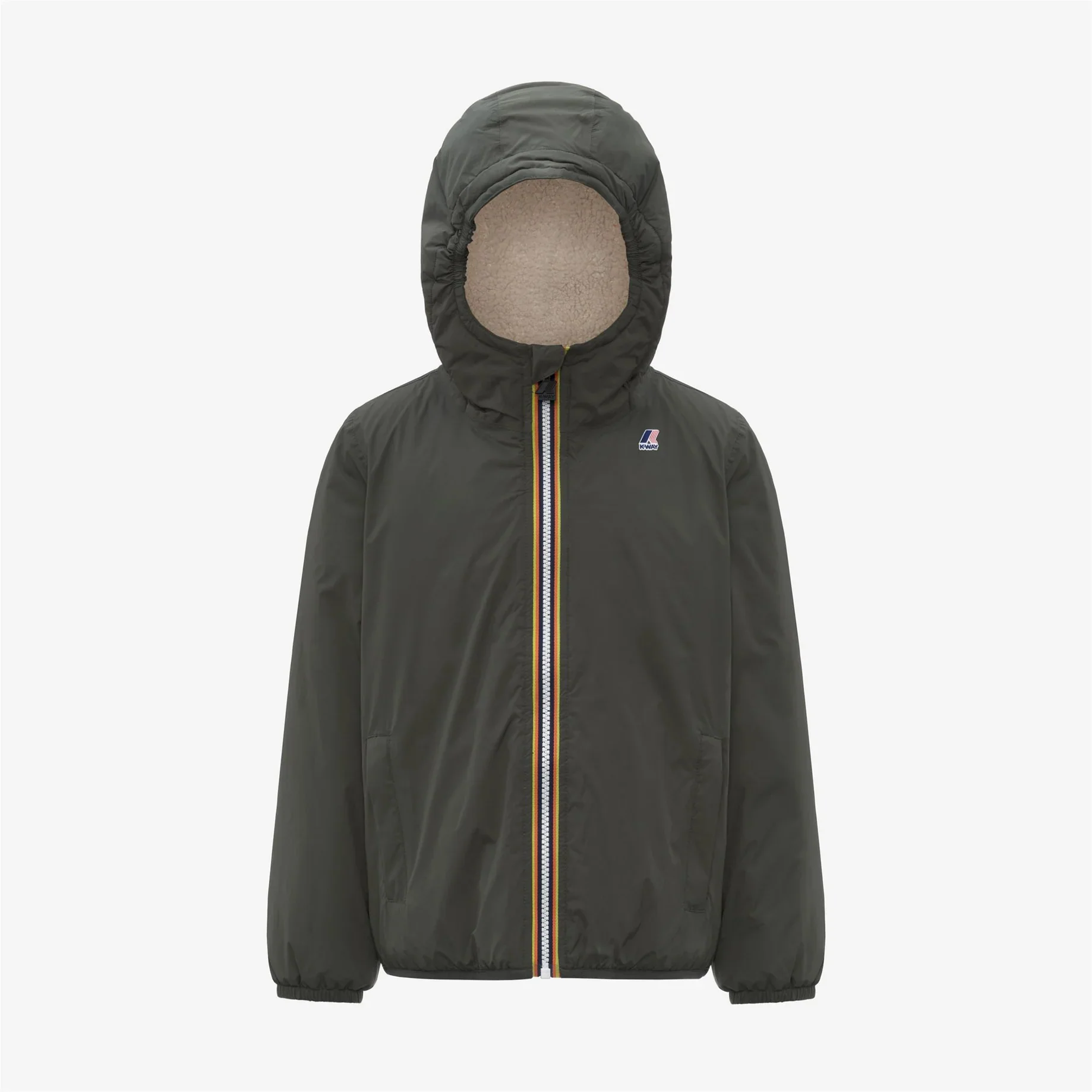 Veste le vrai 3.0 claude orsetto - green black mixte K-Way