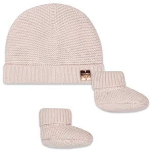 Coffret bonnet et chaussons poudre babygirl Carrément Beau