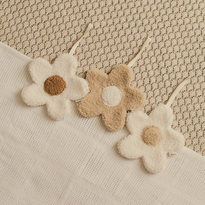 Attache tétine - Grande fleur écru / sable – Image 3