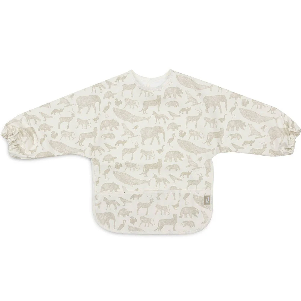 Bavoir à manches - Animals olive green