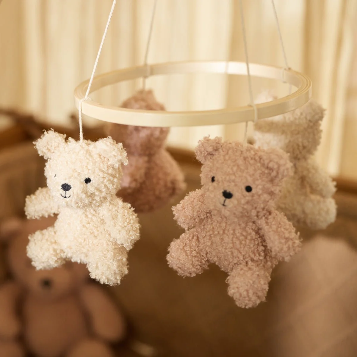 Mobile - Teddy bear - Wild rose / natural – Image 2