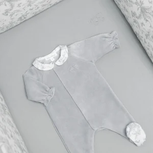 Pyjama gris en velours unisexe Tartine et Chocolat