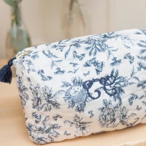 Trousse de toilette Toile de Jouy Bleu - Tartine et Chocolat